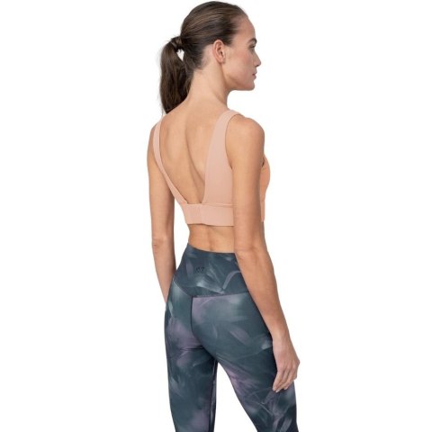 Stanik sportowy damski 4F pudrowy koral H4Z22 STAD017 65S 4F