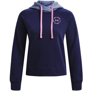 Bluza damska Under Armour Rival Fleece CB Hoodie granatowa 1373031 410 Under Armour