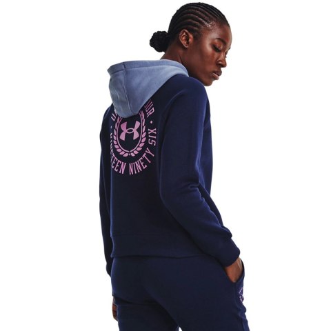 Bluza damska Under Armour Rival Fleece CB Hoodie granatowa 1373031 410 Under Armour