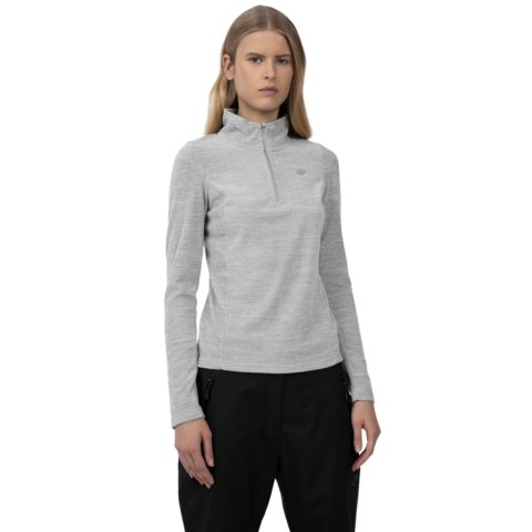 Bluza damska polarowa 4F chłodny jasny szary melanż H4Z22 BIDP010 27M 4F