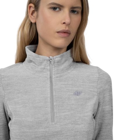 Bluza damska polarowa 4F chłodny jasny szary melanż H4Z22 BIDP010 27M 4F