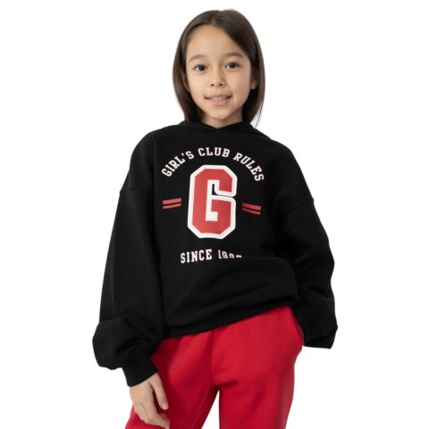 Bluza dla dziewczynki 4F głęboka czerń HJZ22 JBLD004 20S 4F