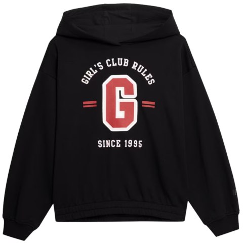 Bluza dla dziewczynki 4F głęboka czerń HJZ22 JBLD004 20S 4F