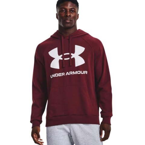 Bluza męska Under Armour Rival Fleece Big Logo HD bordowa 1357093 690 Under Armour