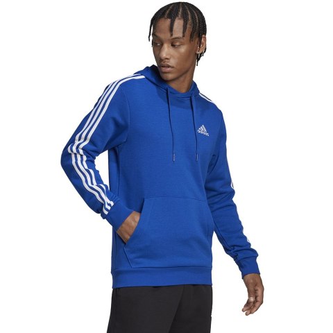 Bluza męska adidas Essentials 3-Stripes Hoodie niebieska HL2228 Adidas