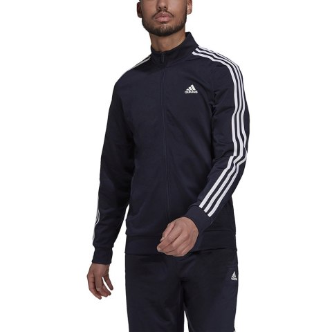 Bluza męska adidas Primegreen Essentials Warm-Up 3-Stripes granatowa H46100 Adidas