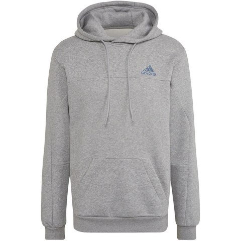 Bluza męska adidas Stadium Fleece Badge of Sport Hoodie szara HC5869 Adidas