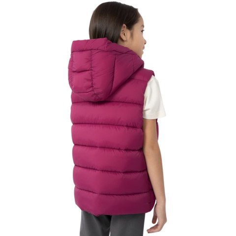 Kamizelka dla dziewczynki 4F ciemny róż HJZ22 JKUDP002 53S 4F