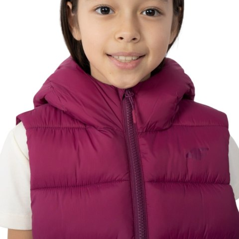 Kamizelka dla dziewczynki 4F ciemny róż HJZ22 JKUDP002 53S 4F