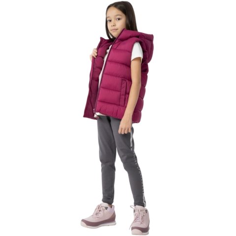 Kamizelka dla dziewczynki 4F ciemny róż HJZ22 JKUDP002 53S 4F