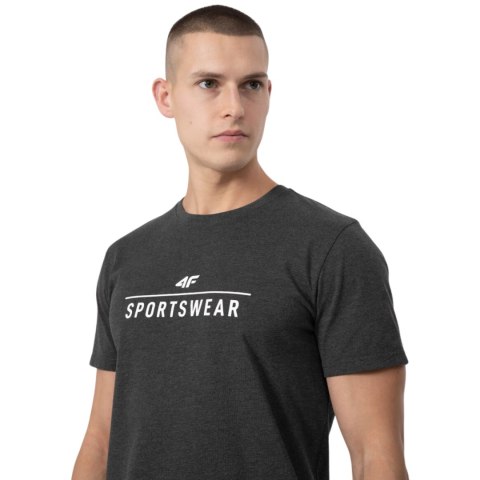 Koszulka męska 4F ciemny szary melanż H4Z22 TSM354 23M 4F