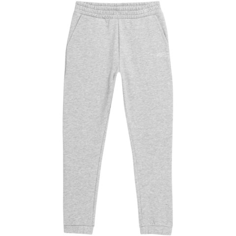 Spodnie dla dziewczynki 4F chłodny jasny szary melanż HJZ22 JSPDD002 27M 4F