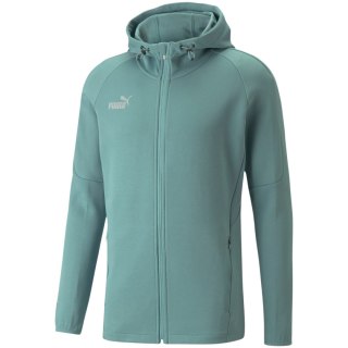 Bluza męska Puma teamFINAL Casuals Hooded Jkt zielona 657383 34 Puma