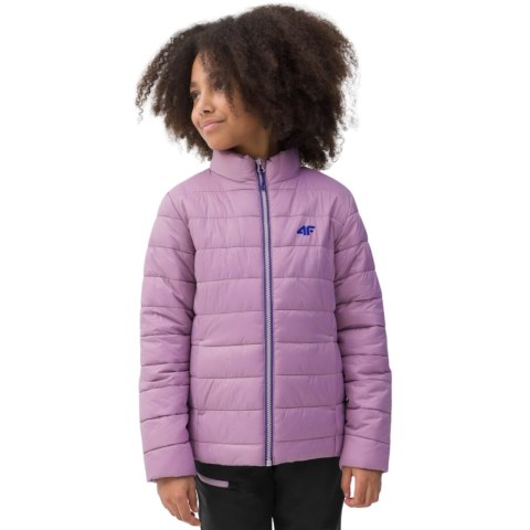 Kurtka pikowana dla dziewczynki 4F jasny fiolet 4FJSS23TDJAF073 52S 4F
