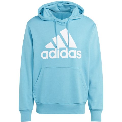 Bluza męska adidas Essentials French Terry Big Logo Hoodie błękitna IC9367 Adidas