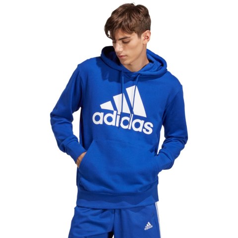Bluza męska adidas Essentials French Terry Big Logo Hoodie niebieska IC9366 Adidas