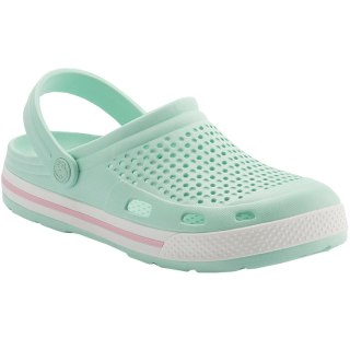 Chodaki damskie Coqui Lindo miętowo-białe 6413-100-4432B/6413-100-4432 Coqui