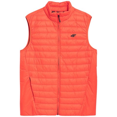 Kamizelka męska pikowana 4F pomarańczowa 4FSS23TDJAM082 70S 4F