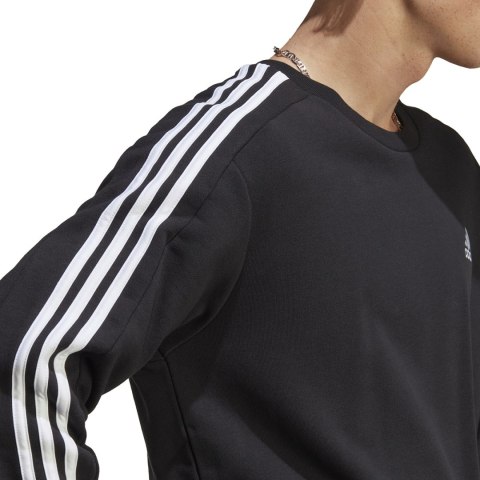 Bluza męska adidas Essentials French Terry 3-Stripes czarna IC9317 Adidas