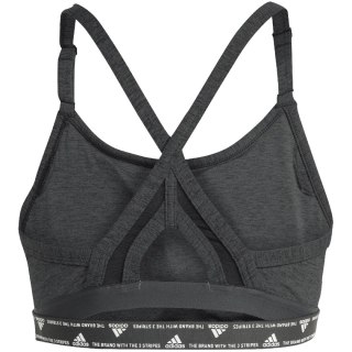 Stanik damski adidas Aeroreact Training Light-Support 3-Stripes Bra ciemnoszary HC7870 Adidas