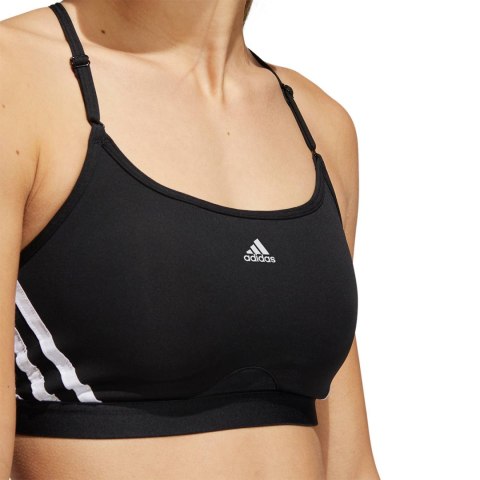 Stanik sportowy adidas Aeroreact Training Light-Support 3-Stripes Bra czarny HC7862 Adidas