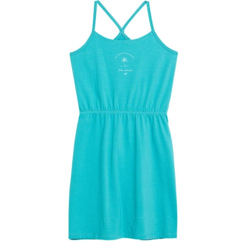 Sukienka dla dziewczynki 4F F026 morska zieleń 4FJSS23TDREF026 46S 4F