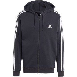 Bluza męska adidas Essentials Fleece 3-Stripes Full-Zip czarna IB4029 Adidas