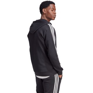 Bluza męska adidas Essentials Fleece 3-Stripes Full-Zip czarna IB4029 Adidas
