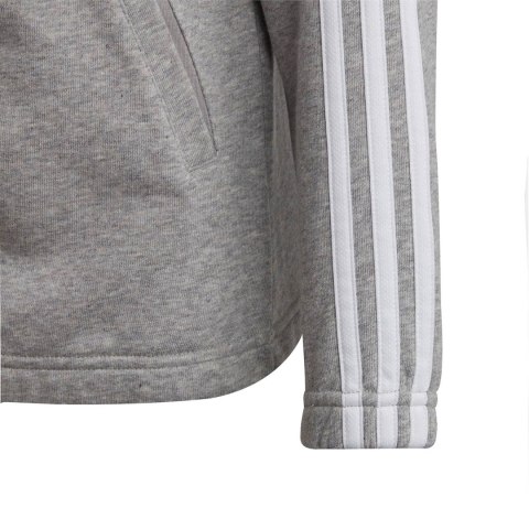 Bluza dla dzieci adidas Essentials 3-Stripes Full-Zip Hoodie szara IC3635 Adidas