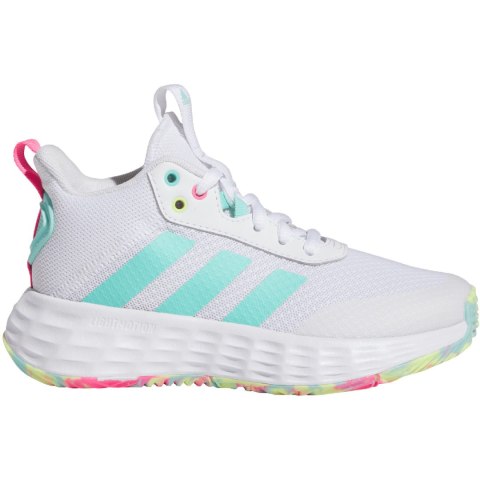 Buty dla dzieci adidas Ownthegame 2.0 biało-niebieskie IF2696 Adidas