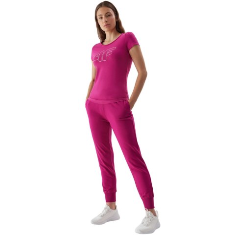 Koszulka damska 4F F0907 ciemny róż 4FAW23TTSHF0907 53S 4F