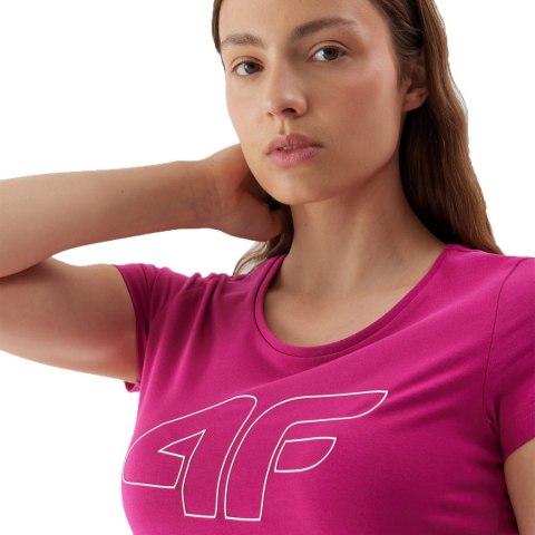 Koszulka damska 4F F0907 ciemny róż 4FAW23TTSHF0907 53S 4F