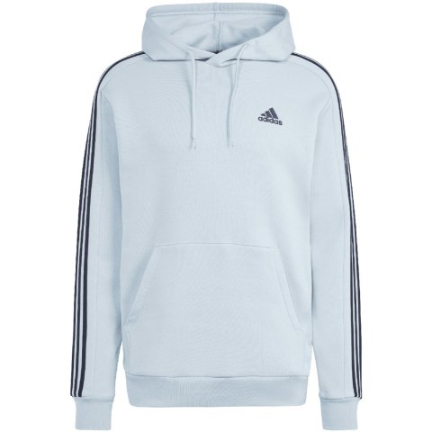 Bluza męska adidas Essentials Fleece 3-Stripes Hoodie błękitna IS0004 Adidas