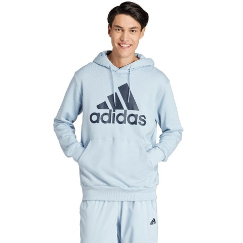 Bluza męska adidas Essentials French Terry Big Logo Hoodie błękitna IS1352 Adidas