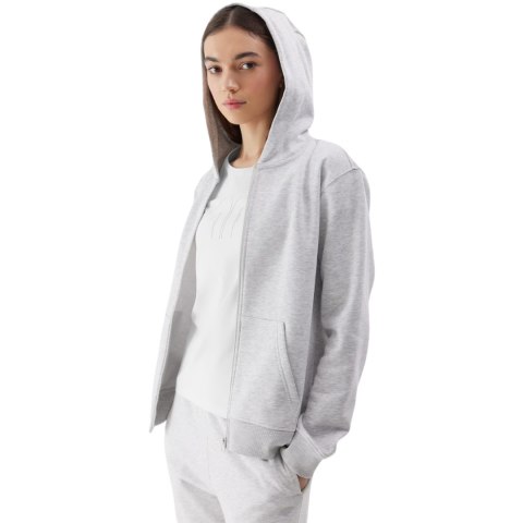 Bluza damska 4F F0956 chłodny jasny szary melanż 4FWSS24TSWSF0956 27M 4F