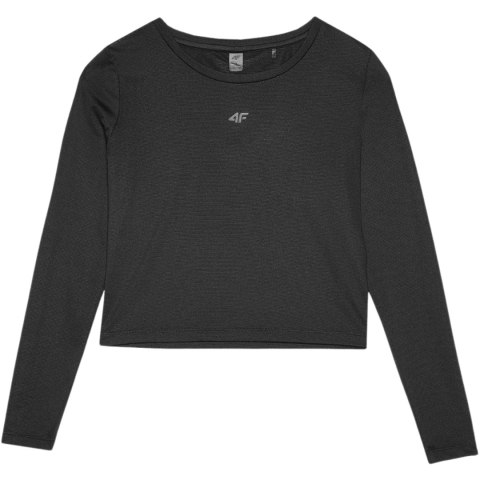 Koszulka damska longsleeve 4F F218 głęboka czerń 4FWSS24TFLOF218 20S 4F