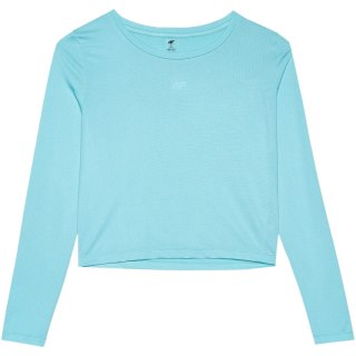 Koszulka damska longsleeve 4F F218 niebieska 4FWSS24TFLOF218 33S 4F
