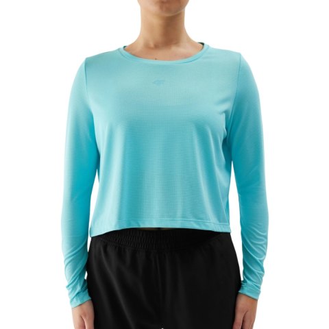 Koszulka damska longsleeve 4F F218 niebieska 4FWSS24TFLOF218 33S 4F