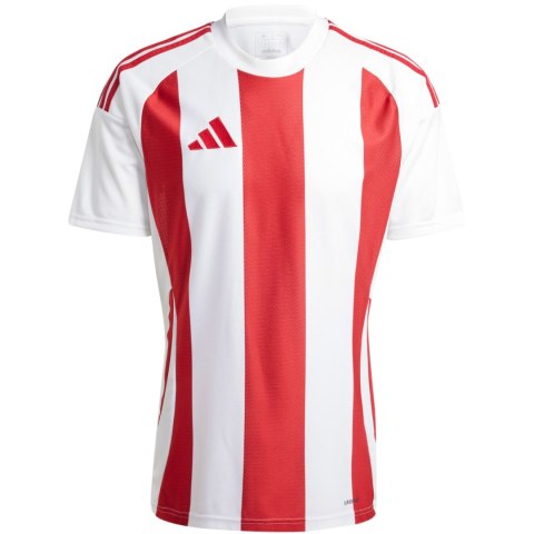 Koszulka męska adidas Striped 24 Jersey biało-czerwona IW2142 Adidas teamwear
