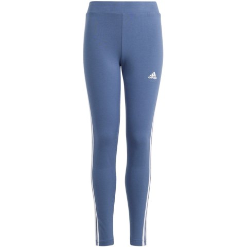 Legginsy dla dzieci adidas Essentials 3-Stripes Cotton Tights niebieskie IS2633 Adidas