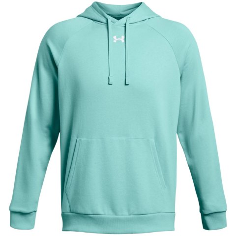 Bluza męska Under Armour Rival Fleece Hoodie miętowa 1379757 482 Under Armour
