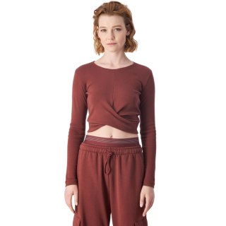 Koszulka damska Champion Crewneck Croptop brązowa 117435 MS524 Champion