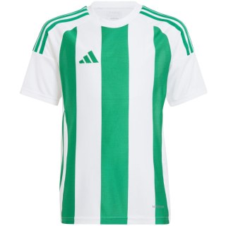 Koszulka dla dzieci adidas Striped 24 biało-zielona IW2138 Adidas teamwear