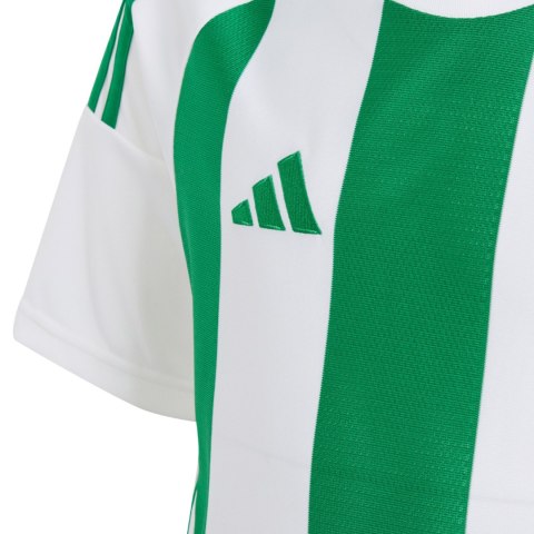 Koszulka dla dzieci adidas Striped 24 biało-zielona IW2138 Adidas teamwear