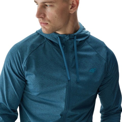 Bluza męska 4F M404 morska zieleń melanż 4FWAW24TFSWM404 46M 4F