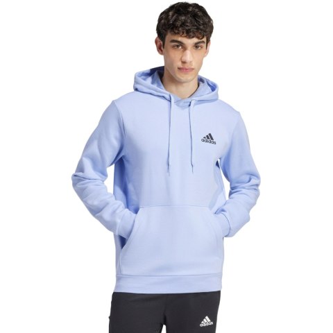Bluza męska adidas Essentials Fleece Hoodie jasnoniebieska IZ4761 Adidas