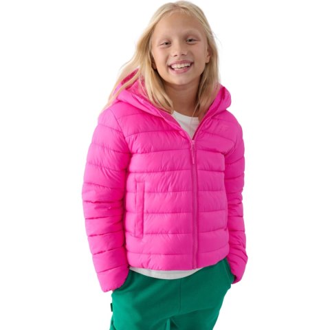 Kurtka pikowana dla dziewczynki 4F F449 fuksja 4FJWAW24TDJAF449 55S 4F