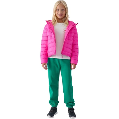 Kurtka pikowana dla dziewczynki 4F F449 fuksja 4FJWAW24TDJAF449 55S 4F