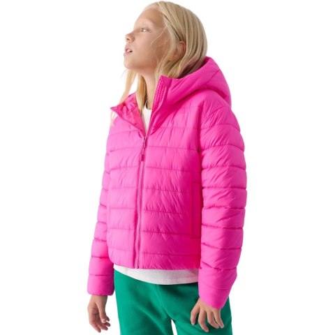 Kurtka pikowana dla dziewczynki 4F F449 fuksja 4FJWAW24TDJAF449 55S 4F