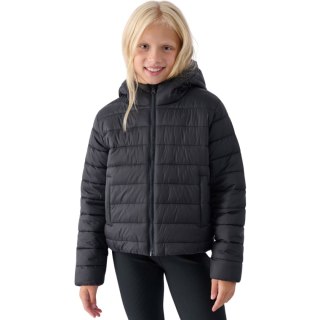 Kurtka pikowana dla dziewczynki 4F F449 głęboka czerń 4FJWAW24TDJAF449 20S 4F